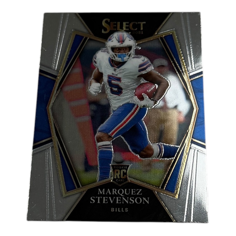 2021 Panini Select Marquez Stevenson Rookie Card Premier Level 196 Buffalo Bills